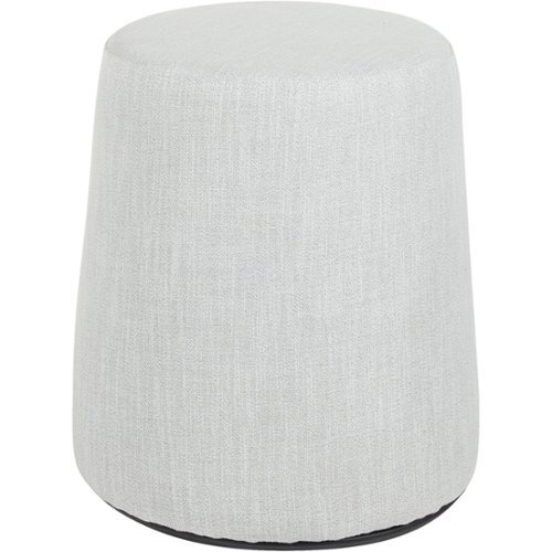 Office Star Products - Active Seat with Carry Handle Round Contemporary Fabric Ottoman - Gray