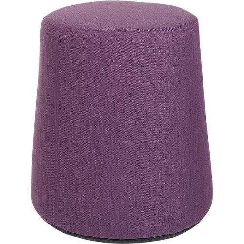 Office Star Products - Active Seat Round Contemporary Fabric Ottoman - Purple