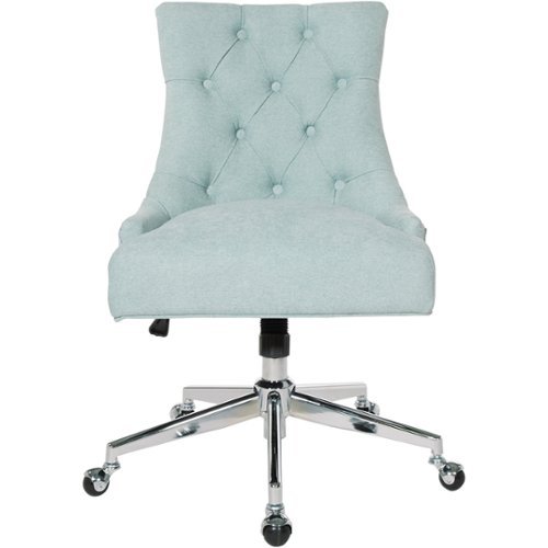 AveSix - Amelia 5-Pointed Star Fabric and Steel Office Chair - Mint