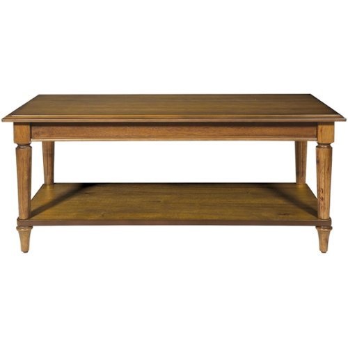 OSP Designs - Bandon Rectangular Traditional Wood Coffee Table - Ginger Brown