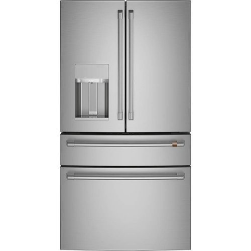 CafÃ© - 27.6 Cu. Ft. 4-Door French Door Refrigerator, Customizable - Brushed Stainless Steel