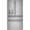 Café - 27.6 Cu. Ft. 4-Door French Door Smart Refrigerator, Customizable - Brushed Stainless Steel-Front_Standard