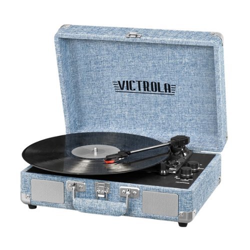 Victrola - Stereo Turntable - Light Denim Blue-Front_Standard 