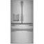 Front. GE Profile - 27.9 Cu. Ft. 4-Door French Door Smart Refrigerator with Door-In-Door - Fingerprint Resistant Stainless Steel.