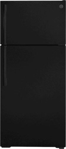 GE - 16.6 Cu. Ft. Top-Freezer Refrigerator - Black