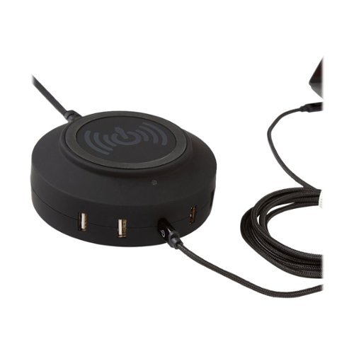 ChargeHub X5 USB Charger with Wireless Charging Pad - Black WORLDWIDE DELIVERY