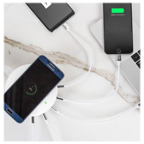 ChargeHub X5 USB Charger with Wireless Charging Pad - White SHOP ONLINE