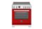 Bertazzoni - 30" Professional Series range - Electric self clean oven - 4 induction zones - Red-Front_Standard