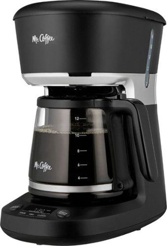Mr. Coffee - 12-Cup Coffee Maker with Dishwashable Design - Black/Chrome