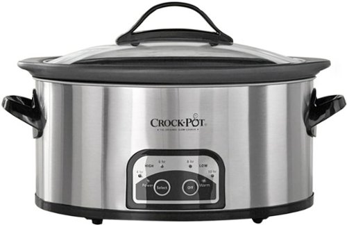 Crock-Pot - 6qt Slow Cooker - Stainless Steel-Front_Standard 