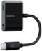 Belkin - RockStar 3.5mm Audio + USB-C Charge Adapter - Black-Front_Standard