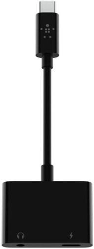 Belkin RockStar 3.5mm Audio + USB-C Charge Adapter - Black WHERE TO BUY