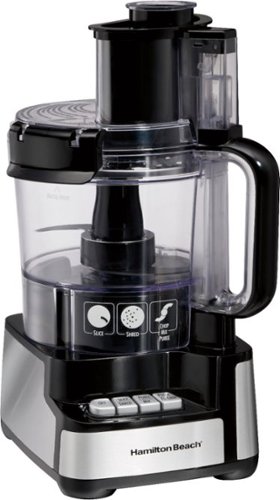Hamilton Beach - Stack & Snap 12-Cup Food Processor - Black-Front_Standard 