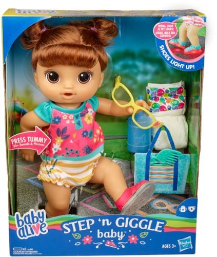 Baby Alive Step 'N Giggle Baby Brown Hair - Multi WORLDWIDE DELIVERY