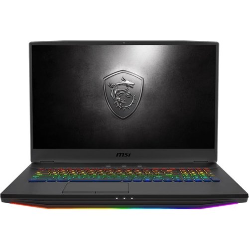 MSI - 17.3" 4K Ultra HD Gaming Laptop - Intel Core i9 - 64GB Memory - NVIDIA GeForce RTX 2080 - 1TB HDD + 1TB SSD - Aluminum Black-Front_Standard 