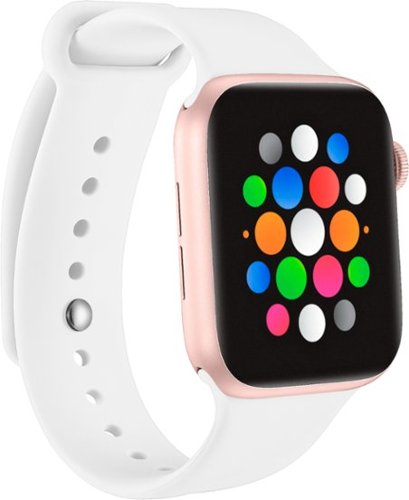 Modal™ - Silicone Band for Apple Watch 42mm, 44mm, Apple Watch Series 7 45mm and Apple Watch Series 8 45mm - Pure White