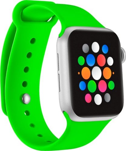 Modal™ - Silicone Band for Apple Watch 38mm, 40mm, 41mm and Apple Watch Series 8 41mm - Lime Green-Angle_Standard 