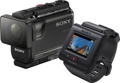  Sony - Geek Squad Certified Refurbished HDR-AS50 HD Action Camera with Live View Remote - Black