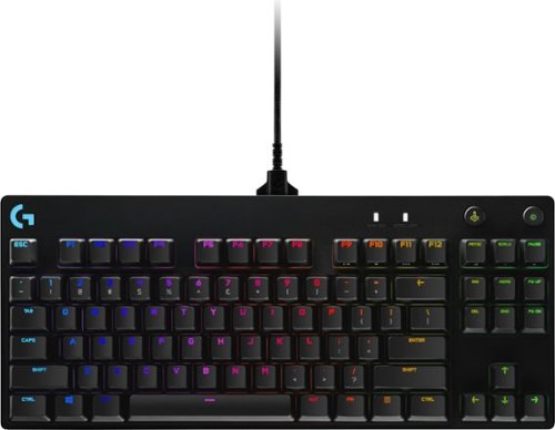 Logitech - G Pro TKL Wired Mechanical GX Blue Clicky Switch Gaming Keyboard with RGB Backlighting - Black