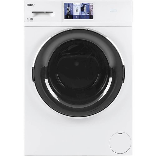 Haier - 2.4 Cu. Ft. High Efficiency Stackable Smart Front Load Washer - White