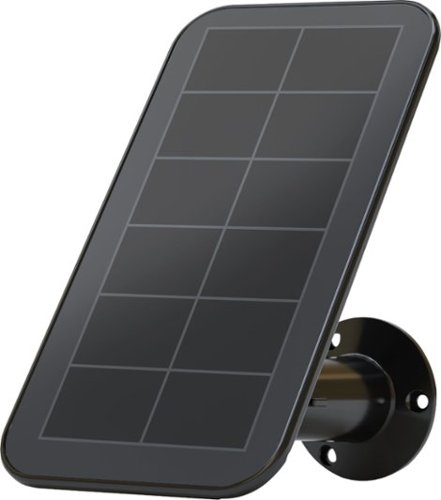Solar Panel Charger for Arlo Ultra and Pro 3 Wire-Free Security Cameras - Black-Front_Standard 