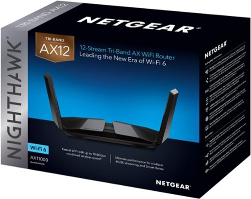 NETGEAR Nighthawk AX11000 Tri Band WiFi 6 Router Black RAX200