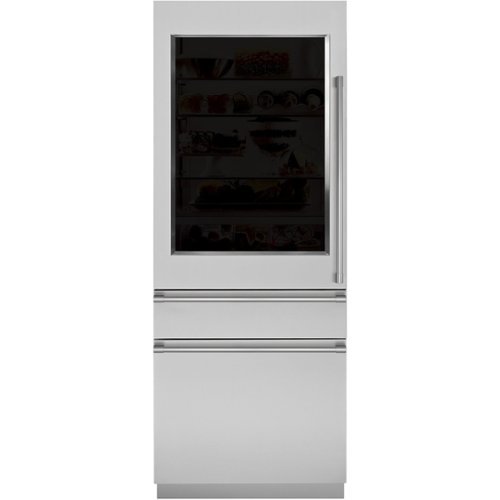 Monogram - 14.6 Cu. Ft. Bottom-Freezer Built-In Refrigerator - Stainless steel