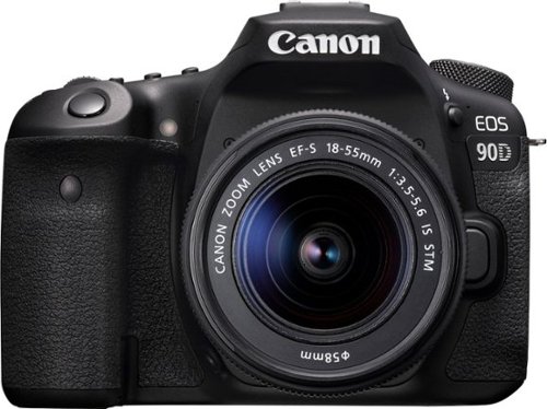 Canon - EOS 90D DSLR Camera with EF-S 18-55mm Lens - Black