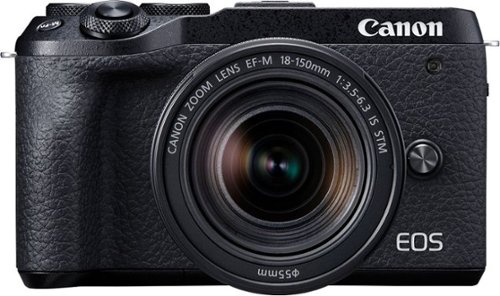 Canon - EOS M6 Mark II Mirrorless Camera with EF-M 18-150mm Lens and EVF-DC2 Viewfinder - Black