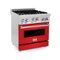ZLINE - Professional 4.0 Cu. Ft. Freestanding Gas Convection Range - Matte Red-Front_Standard
