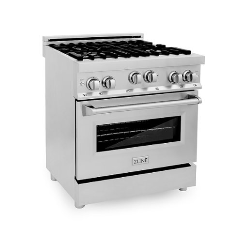 ZLINE - 30" 4.0 cu. ft. Freestanding Gas Range with Gas Stove and Gas Oven in Stainless Steel (RG30) - Stainless steel