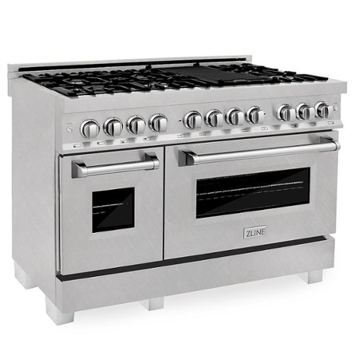 ZLINE - Professional 6 Cu. Ft. Freestanding Double Oven Dual Fuel Range - Snow stainless