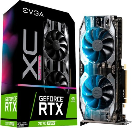 EVGA SUPER XC ULTRA GAMING NVIDIA GeForce RTX 2070 Super 8GB GDDR6 PCI Express 3.0 Graphics Card - Black/Transparent WORLDWIDE DELIVERY