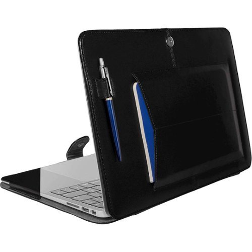 Bluebonnet Case - Top and Rear Cover for 15" Apple® MacBook® Pro with Touch Bar (2016-2019) - Black-Front_Standard 