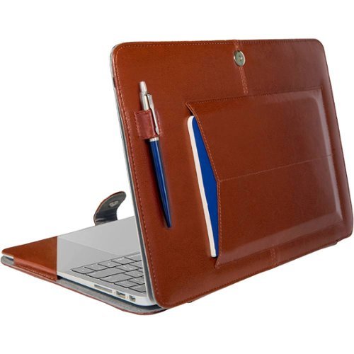 Bluebonnet Case - Top and Rear Cover for 13" Apple® MacBook® Air and MacBook® Pro (2012-2015) - Chestnut Brown-Front_Standard 