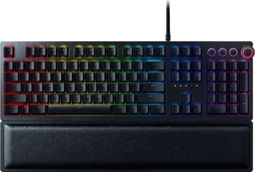 Razer - Huntsman Elite Full Size Wired Opto-Mechanical Linear Switch Gaming Keyboard with Chroma RGB Backlighting - Black
