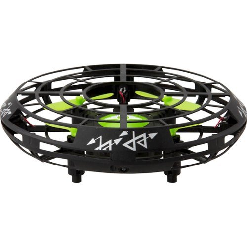 Sky Rider - Orbit Obstacle Avoidance Quadcopter with Remote Controller - Black With Neon Green Rotors-Front_Standard 