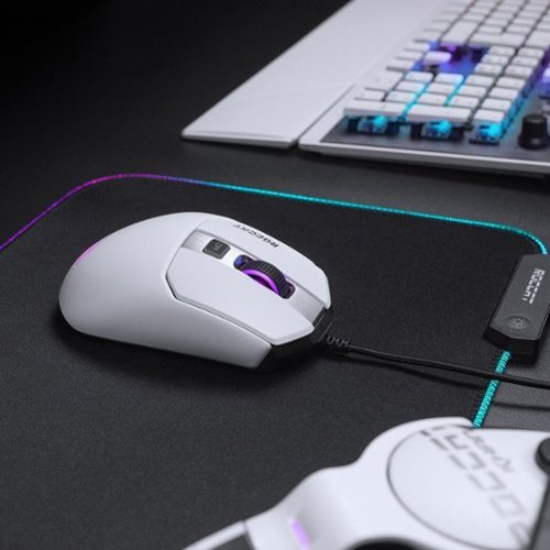ROCCAT Kain 120 AIMO Wired Optical Gaming Mouse with RGB Lighting - White WHERE TO BUY