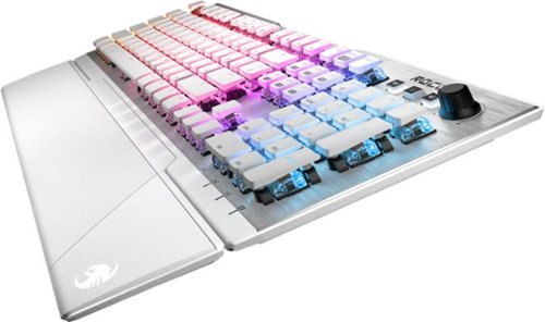 ROCCAT Vulcan 122 Full-size Mechanical PC Gaming Keyboard with Tactile Titan Switch, AIMO RGB Lighting and Detachable Palm Rest - Arctic White WORLDWIDE DELIVERY