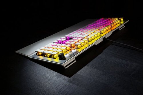 ROCCAT Vulcan 122 Full-size Mechanical PC Gaming Keyboard with Tactile Titan Switch, AIMO RGB Lighting and Detachable Palm Rest - Arctic White GLOBAL SHIPPING