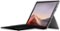 Microsoft - Surface Pro 7 - 12.3" Touch Screen - Intel Core i3 - 4GB Memory - 128GB SSD with Black Type Cover - Platinum-Front_Standard