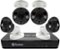 Swann - 8-Channel, 4-Camera Indoor/Outdoor Wired 4K 2TB NVR Surveillance System - White Cameras, Black NVR-Front_Standard