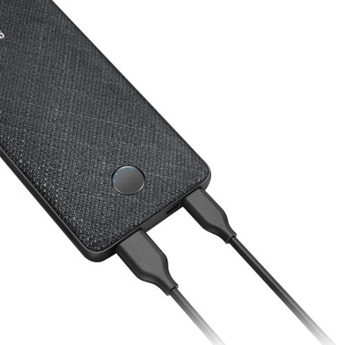 Anker - Powercore Metro (fabric) 10000 mah Portable Charger - Dark Gray
