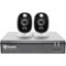 Swann - 4-Channel, 2-Camera Indoor/Outdoor Wired 1080p 1TB DVR Surveillance System - Black/White-Front_Standard