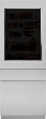 Left-Hinge Door Panel for Monogram ZKGSN809 Refrigerator - Stainless Steel Glass