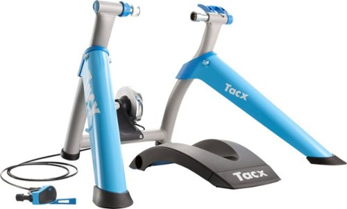 Tacx - Satori Smart Bicycle Trainer - Black and Blue-Angle_Standard 