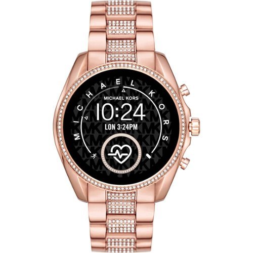 Michael Kors - Gen 5 Bradshaw Smartwatch 44mm Stainless Steel - Rose Gold with Rose Gold Band-Front_Standard 