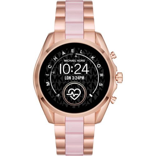 Michael Kors - Gen 5 Bradshaw Smartwatch 44mm - Rose Gold with Rose Gold/Pink Band-Front_Standard 