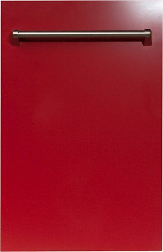 ZLINE - 18" Compact Top Control Built-In Dishwasher with Stainless Steel Tub, 40 dBa - Red Gloss-Front_Standard 