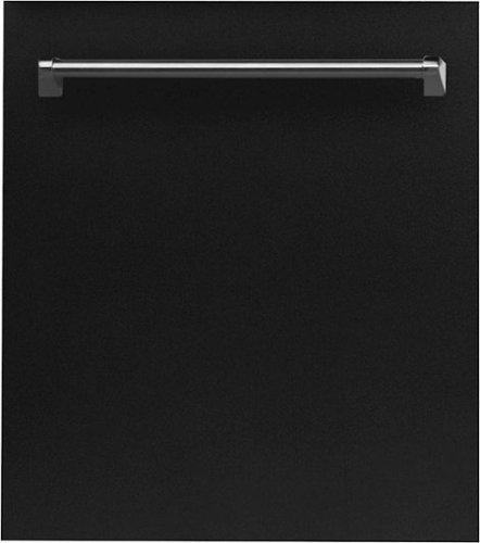 ZLINE - 24" Compact Top Control Built-In Dishwasher with Stainless Steel Tub, 40 dBa - Black Matte-Front_Standard 